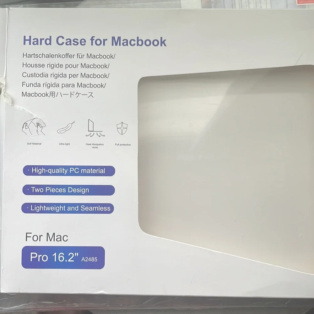 NWT Mac Pro 16 inch Case 2023 2022 2021 /M2 A2780 A2485 Plastic Hard Shell Clear